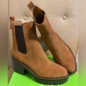 NWT Sam Edelman Women’s Anderson Chelsea Boot In Frontier Brown Suede - Size 7.5